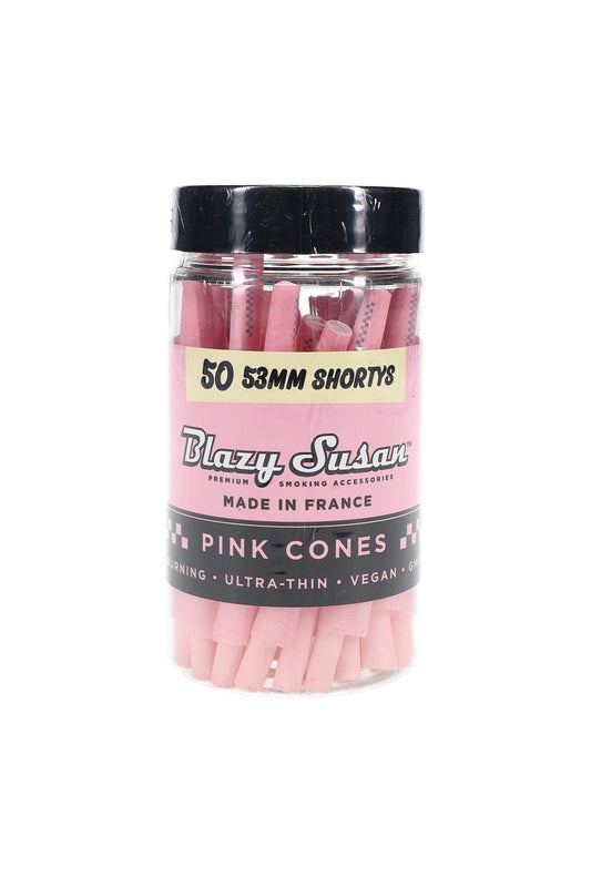 Blazy Susan Pink Pre-Rolled Cones — Shortys (53mm)